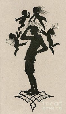Fromage - A silhouette illustration for Midsummer night dream by Shakespea by Indian Summer
