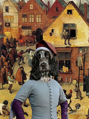 Mans Best Friend Rights Managed Images -  English Cocker Spaniel Art Canvas Print Royalty-Free Image by Sandra Sij