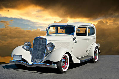 Transportation Royalty-Free and Rights-Managed Images - 1933 Ford Tudor Sedan by Dave Koontz