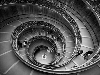 Jouko Lehto Royalty-Free and Rights-Managed Images - The Vatican Stairs by Jouko Lehto