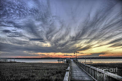 Photo Rights Managed Images - Wando River Sunset Royalty-Free Image by Dale Powell