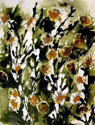 Sunflowers Mixed Media - Heavenly Flowers by Baljit Chadha
