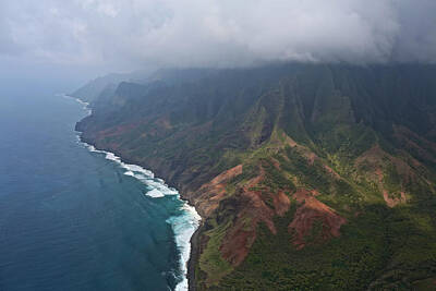 Michael Tompsett Maps - Na Pali Kauai by Steven Lapkin