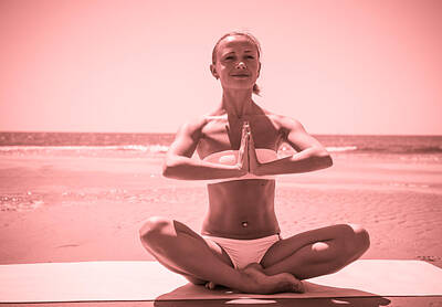 Ballerina Art Royalty Free Images - Woman doing yoga Royalty-Free Image by Nikita Buida