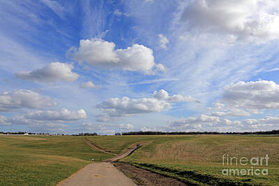 Clouds - Spring sunshine on Epsom Downs Surrey by Julia Gavin