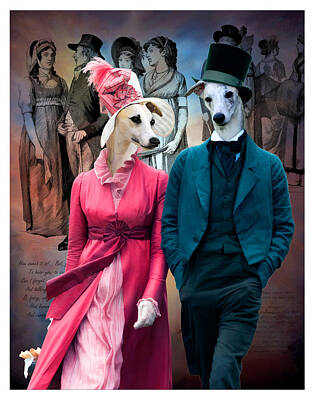 Grateful Dead Royalty Free Images - Whippet Art Canvas Print Royalty-Free Image by Sandra Sij