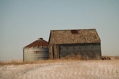 Floral Patterns Rights Managed Images - A barn and a bin Royalty-Free Image by Jeff Swan