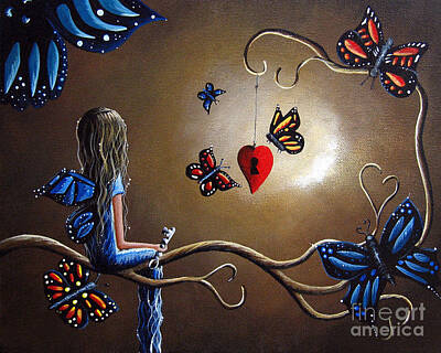 Fantasy Paintings - A Fairys Heart Has Many Secrets by Fairy and Fairytale