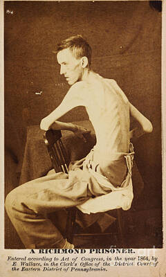 Politicians Photos - A richmond prisoner in American Civil War by Celestial Images