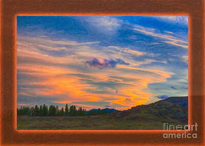 Lucky Shamrocks - A Surprise Sunset Visit Landscape Painting by Omaste Witkowski