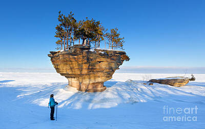 Temples - A Winter Hike to Turnip Rock in Port Austin Michigan by Craig Sterken