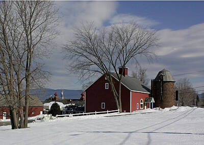 Grateful Dead Royalty Free Images - A wintery view of the Vermont Confectionary at Colgate Park Royalty-Free Image by James Connor