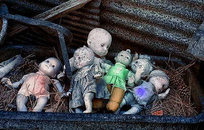 Periodic Table Of Elements - Abandoned Dolls by Cindy Archbell