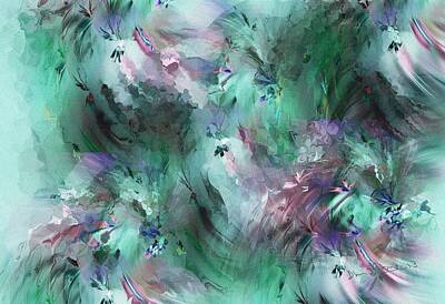 Florals Digital Art - Abstract Floral 012113 by David Lane