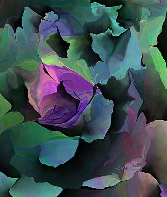 Florals Digital Art - Abstract Floral Expression 041213 by David Lane