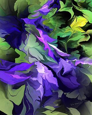 Florals Digital Art - Abstract Floral Expression 041413 by David Lane