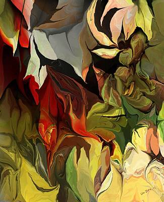Florals Digital Art - Abstract Floral Expression 041813 by David Lane