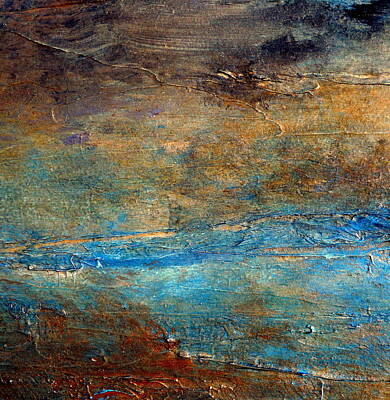 Abstract Landscape Royalty-Free and Rights-Managed Images -  RUSTIC abstract landscape painting by Holly Anderson
