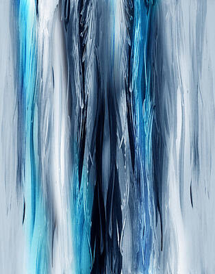 Abstract Royalty-Free and Rights-Managed Images - Abstract Waterfall Turquoise Flow by Irina Sztukowski