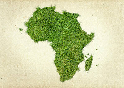 Black And White Storyboard Illustrations - Africa Grass Map by Aged Pixel