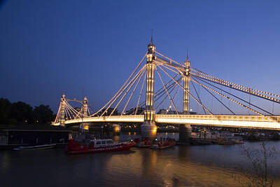 Abstract Skyline Photo Rights Managed Images - Albert Bridge London Royalty-Free Image by David French