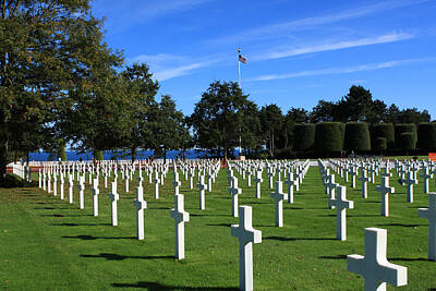 Landmarks Royalty-Free and Rights-Managed Images - American Cemetery Normandy by Aidan Moran