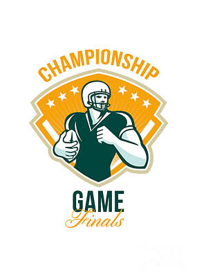Sports Royalty-Free and Rights-Managed Images - American Football Championship Game Finals Crest by Aloysius Patrimonio
