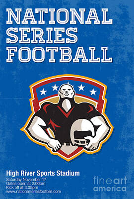 Football Digital Art - American Football National Series Poster Art by Aloysius Patrimonio