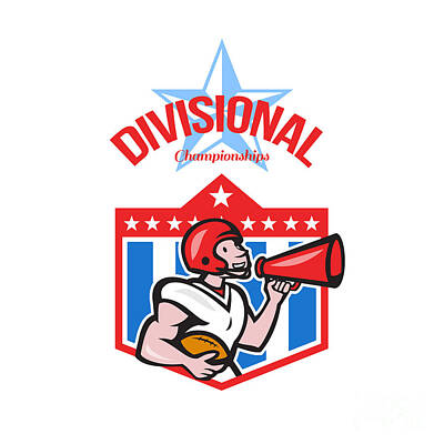 Football Digital Art - American Football Quarterback Divisional Champions by Aloysius Patrimonio