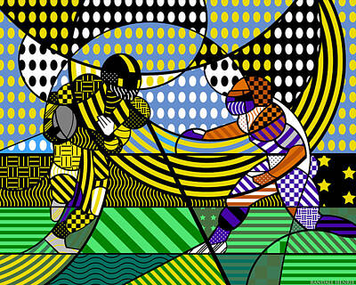 Football Digital Art - American Football - Steelers by Randall J Henrie
