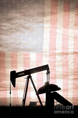 Landmarks Photos - American Oil Well by James BO Insogna
