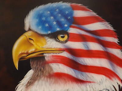 Birds Paintings - American Pride by Darren Robinson