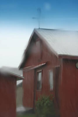 Abstract Shapes Janice Austin - Amish barn through glass by Kevin Snider