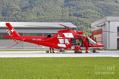 Transportation Photos - An Agustawestland Aw109 Helicopter by Luca Nicolotti