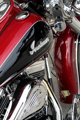 A Tribe Called Beach - Another View of an Indian Motorcycle by Mary Koval