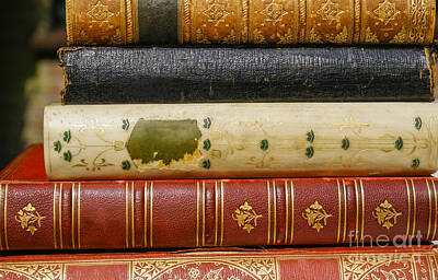 Animal Portraits - Stack of antique books by Patricia Hofmeester