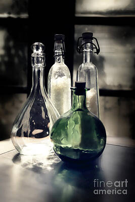 Steampunk Photos - Apothecary bottle by Danuta Bennett