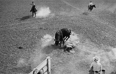 Woodland Animals - Arizona homage 1932 Tohono oOdham Rodeo bull rider Sells Arizona  by David Lee Guss