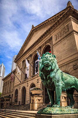 Animals Photos - Art Institute of Chicago Lion Statue by Paul Velgos
