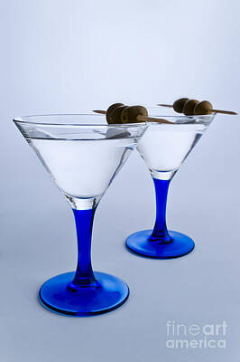 Lucky Shamrocks - Artistic Martini Glasses by Ken Howard