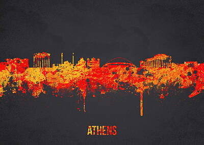 City Scenes Digital Art - Athens Greece by Aged Pixel