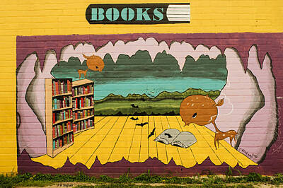 Shades Of Gray - Austin Books Mural by Allen Sheffield