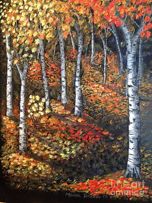 Forest Landscape - Autumn Colours by Monika Shepherdson