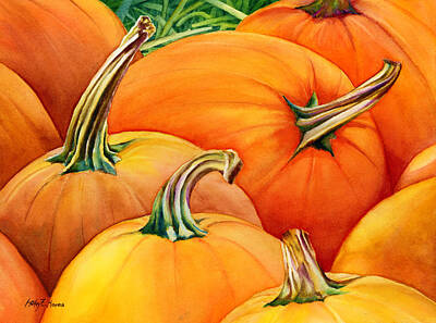 Royalty-Free and Rights-Managed Images - Autumn Pumpkins by Hailey E Herrera
