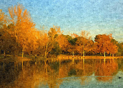 Landscapes Kadek Susanto Royalty Free Images - Autumn Reflections Royalty-Free Image by Angela Stanton