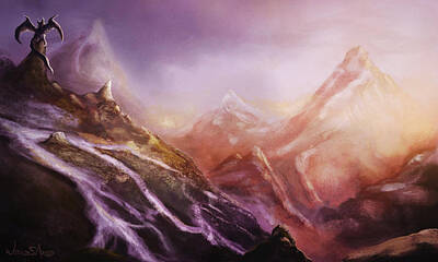 Mountain Drawings - Awakening by Wesley S Abney