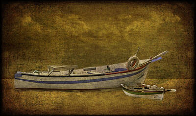 Eduardo Tavares Digital Art Royalty Free Images - Azorean Fishing Boats Royalty-Free Image by Eduardo Tavares