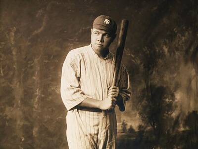Baseball Royalty-Free and Rights-Managed Images - Babe Ruth - The Sultan of Swat by Thea Recuerdo