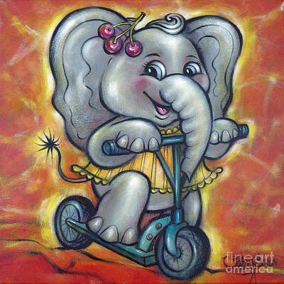Ethereal - Baby Elephant 101011 by Selena Boron