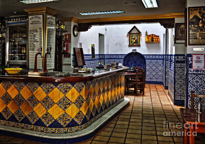 Beer Royalty-Free and Rights-Managed Images - Bar Bistec - Seville by Mary Machare